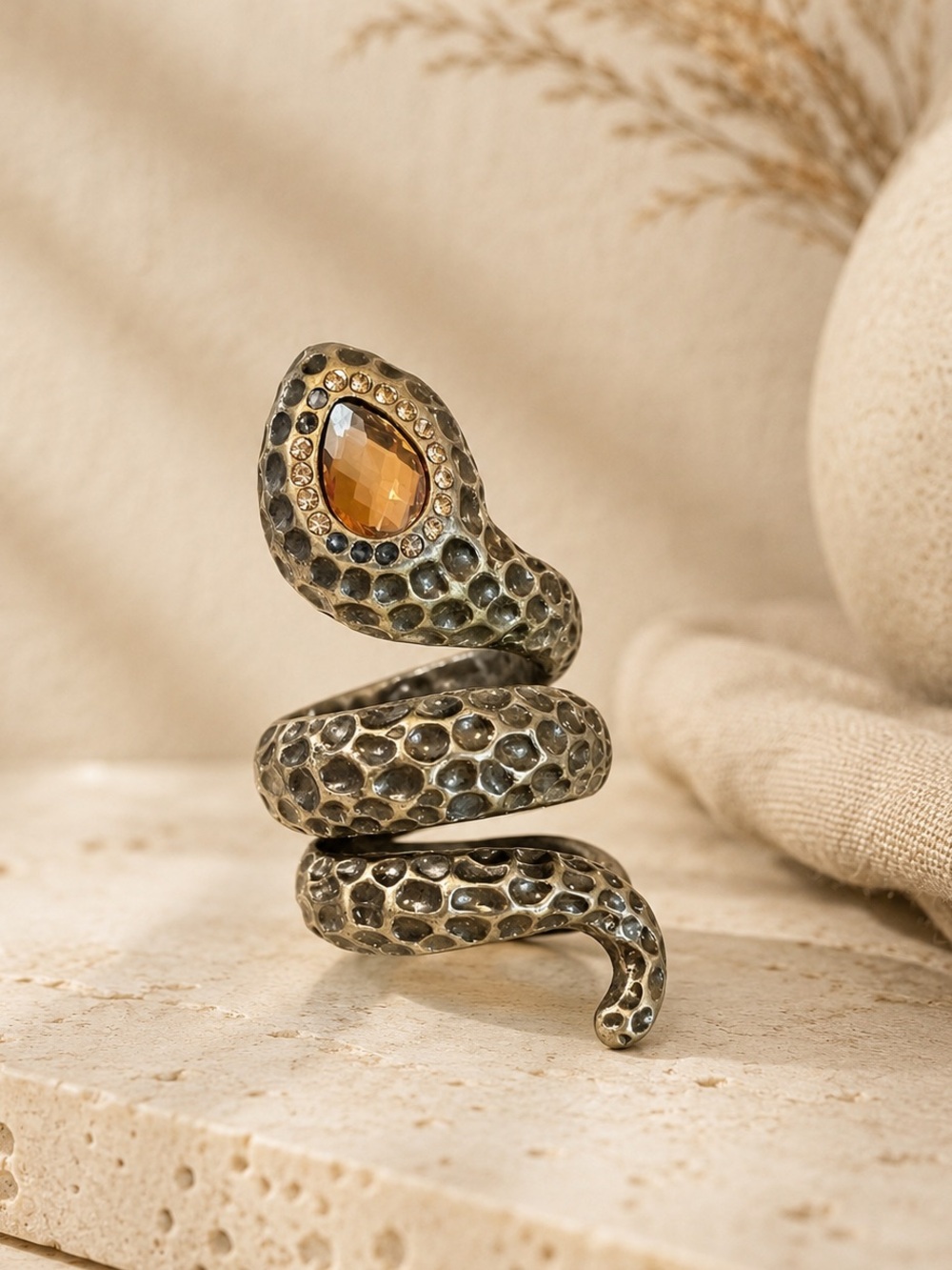 Metal Snake Ring Size 6